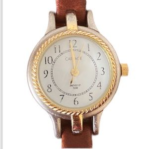 Carriage Stainless Steel and Leather Watch